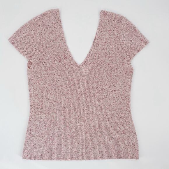 Chelsea 28 Revolve Knit V-Neck Sweater Plunge Top Size Medium Pink Chelsea28 - Picture 6 of 8